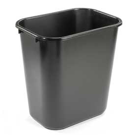 Rubbermaid Plastic Wastebasket - Black    28qt