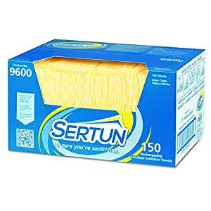 Sertun™ Rechargeable Sanitizer Indicator Towels  150/cs