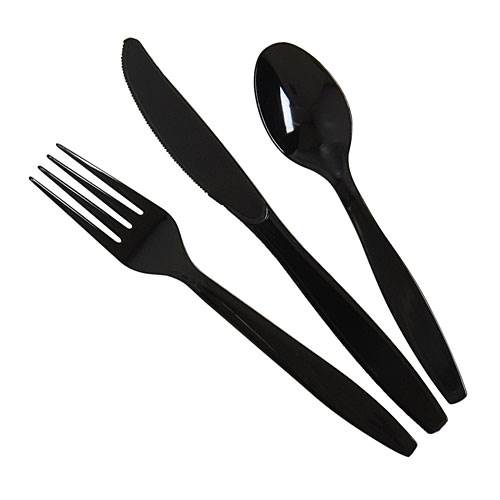 Dixie Plastic, Heavyweight Cutlery, Black    1000/bx