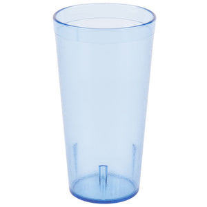 Blue SAN Plastic Stackable Tumbler 16oz. -12/sleeve