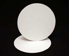 Cake Board Round,12 inch White Coated Corrugated   25/pkg