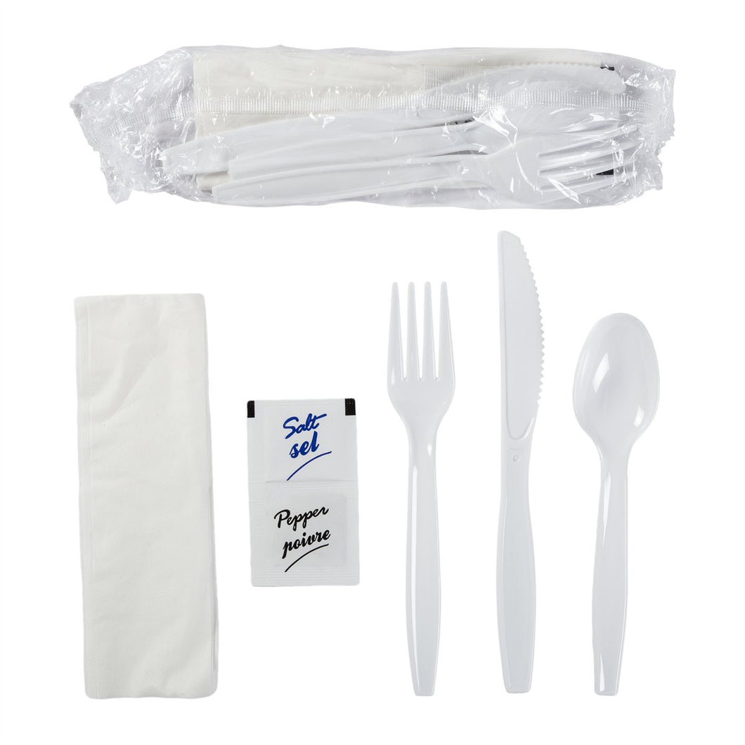 Wrapped 6pc Cutlery Kit     500/cs