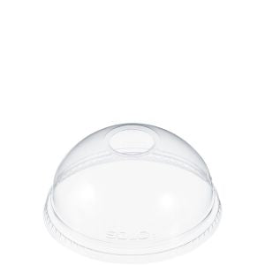 Dart DLR626 Clear Plastic Dome Lid with 1" Hole - 1000/Case
