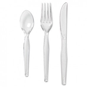 Dixie® Plastic Cutlery, Heavy Medium  weight , White, 1000/Carton