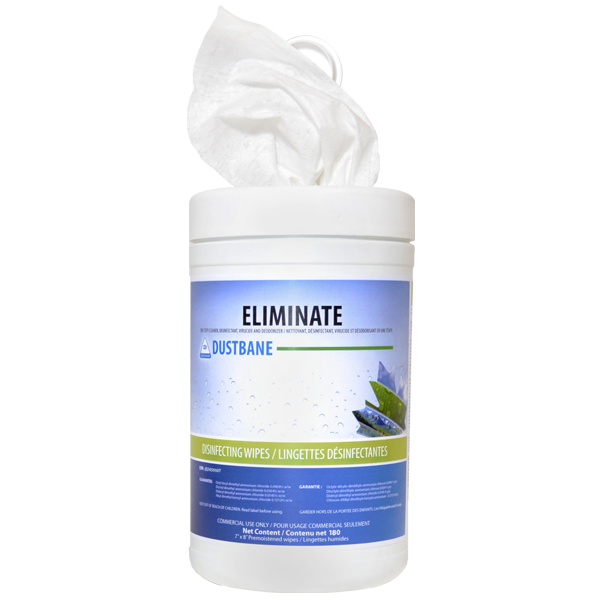 Eliminate Wipes   180/tub