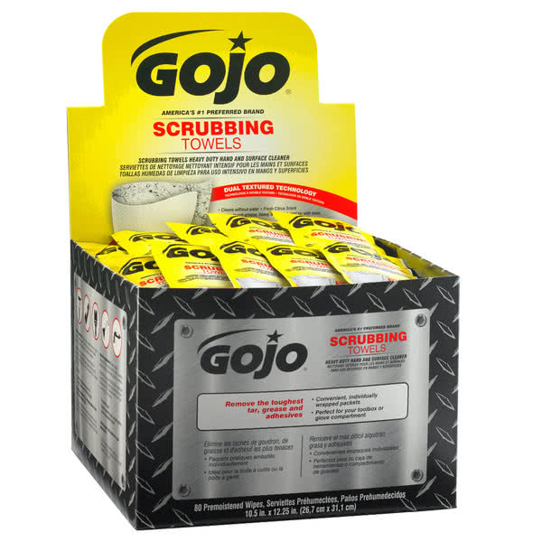 GOJO® Scrubbing Towels Heavy Duty Wipes 80 Count – Kleen Bee