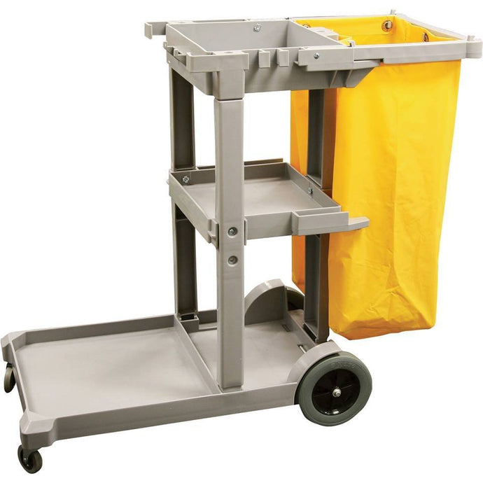 Janitor Cart Grey With Bag