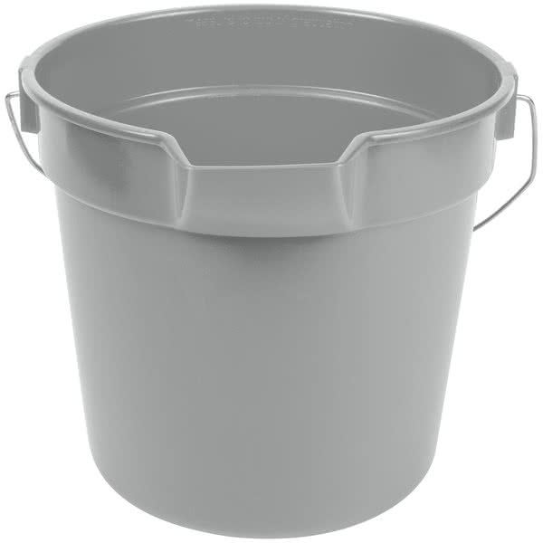 Bucket 10 Qt. Gray Round Multi-Purpose