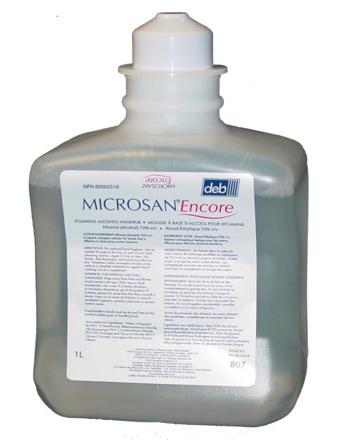 Microsan Encore Foam Hand Sanitizer 1 L Replacement Cartridge