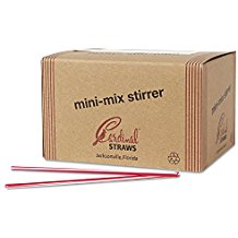 Coffee Stirrers Red Plastic Cardinal Straw 5