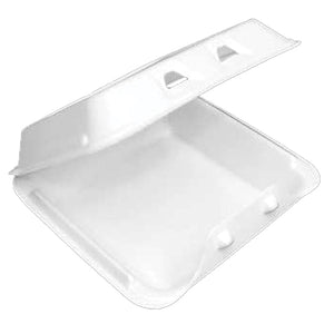 Pactiv YHLW-0801 - Foam Hinged Container  8" x 8"   150/bx