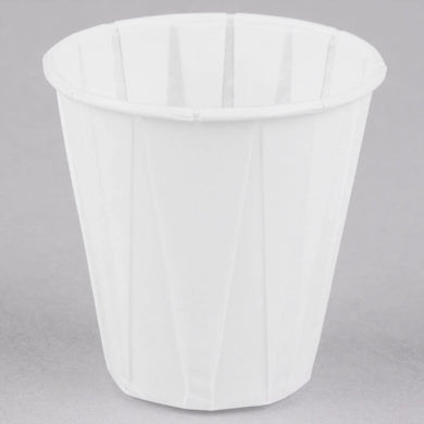 Genpak  3.5 oz. White Paper Souffle / Drinking Cup - 2500/Case