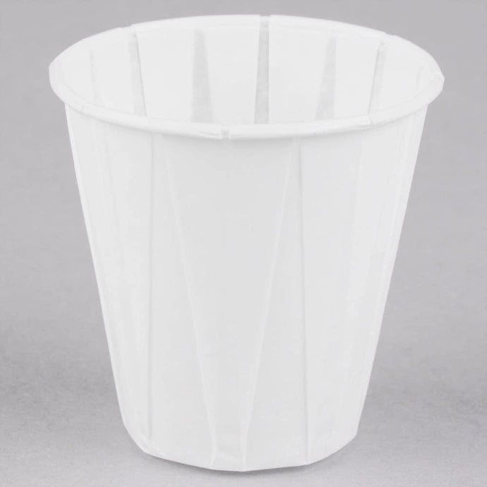 Genpak  3.5 oz. White Paper Souffle / Drinking Cup - 2500/Case