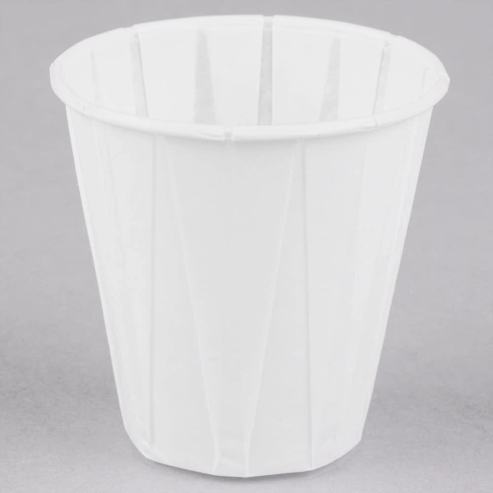 Genpak  3.5 oz. White Paper Souffle / Drinking Cup - 2500/Case