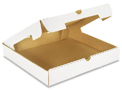 Plain Pizza Boxes , White   50/bdl