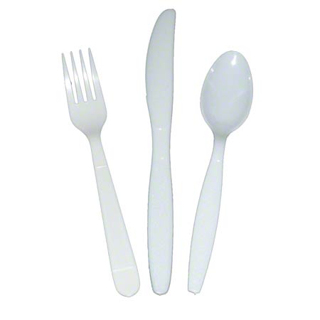 Prime Source® Polystyrene Heavyweight White Cutlery     1000/cs