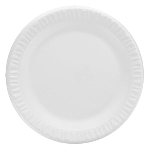 Dart 9PWCR 9" Non Laminated Foam Plate - Polystyrene, White  500/cs