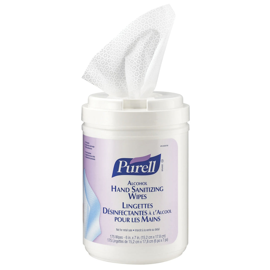 Purell Hand Sanitizing Wipes, 70% Alcohol Content, 175/PK