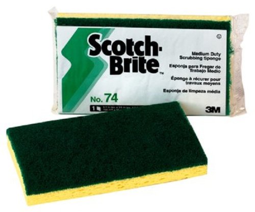 Scotch-Brite™ General Purpose Scouring Sponge 74, Yellow/Green,