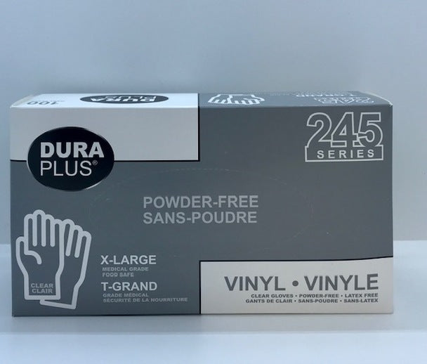 Clear Vinyl Industrial Latex Free Disposable Gloves 100/bx